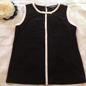 NWT Karl Lagerfeld Black Sleeveless Blouse